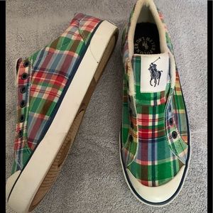 Polo Ralph Lauren plaid new sneakers